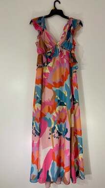 Hutch Rumi Tie Back Maxi Dress in Desert Protea Print